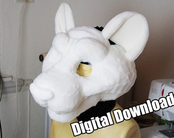 DIGITAL Big Feline Foam Base Pattern/Template for Fursuits - PDF Download
