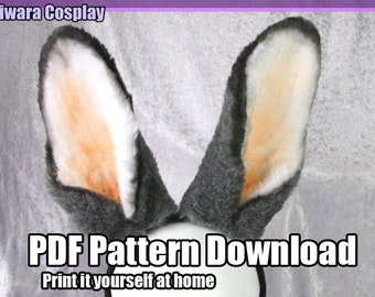 DIGITAL Bunny Headband Ears Pattern - PDF Download