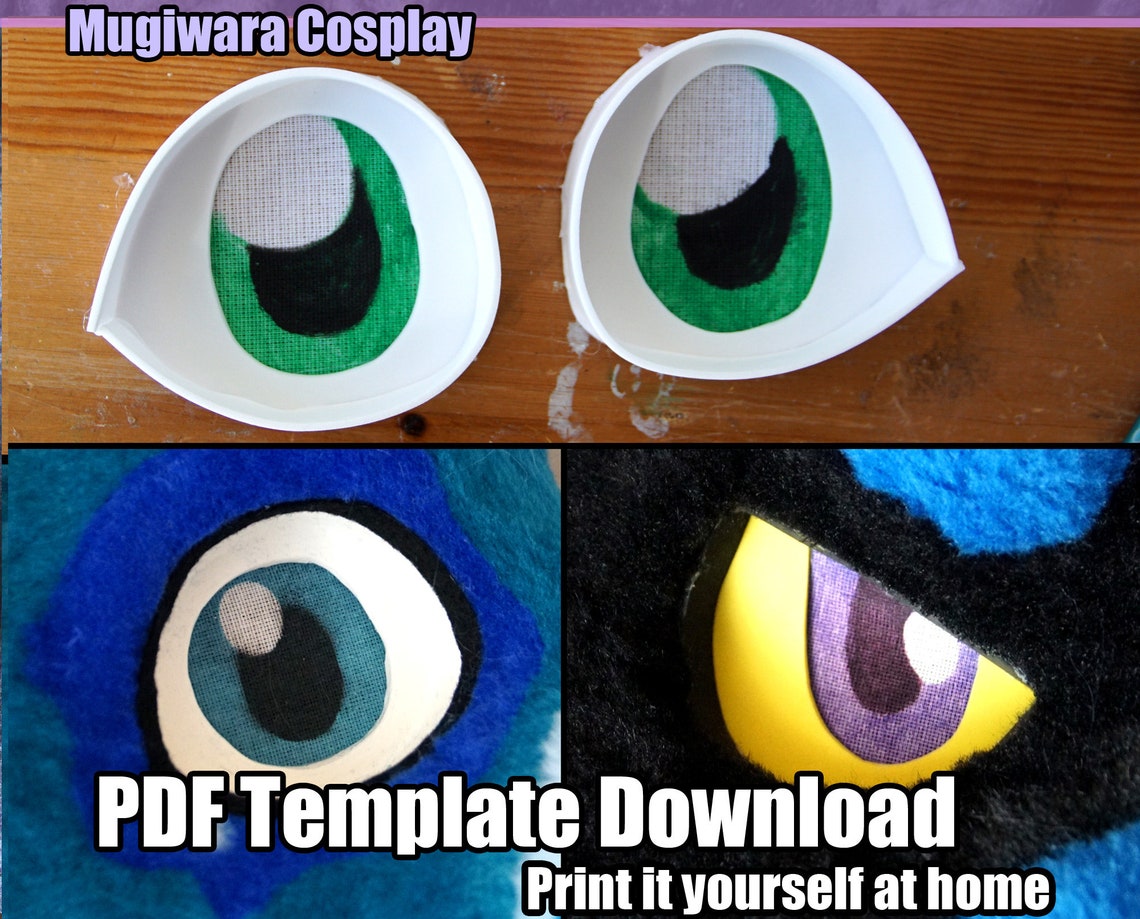 DIGITAL Toony Eye Templates for Fursuits PDF Download Etsy
