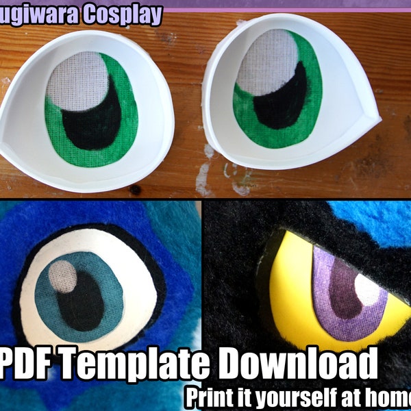 DIGITAL Toony Eye Templates For Fursuits - PDF Download