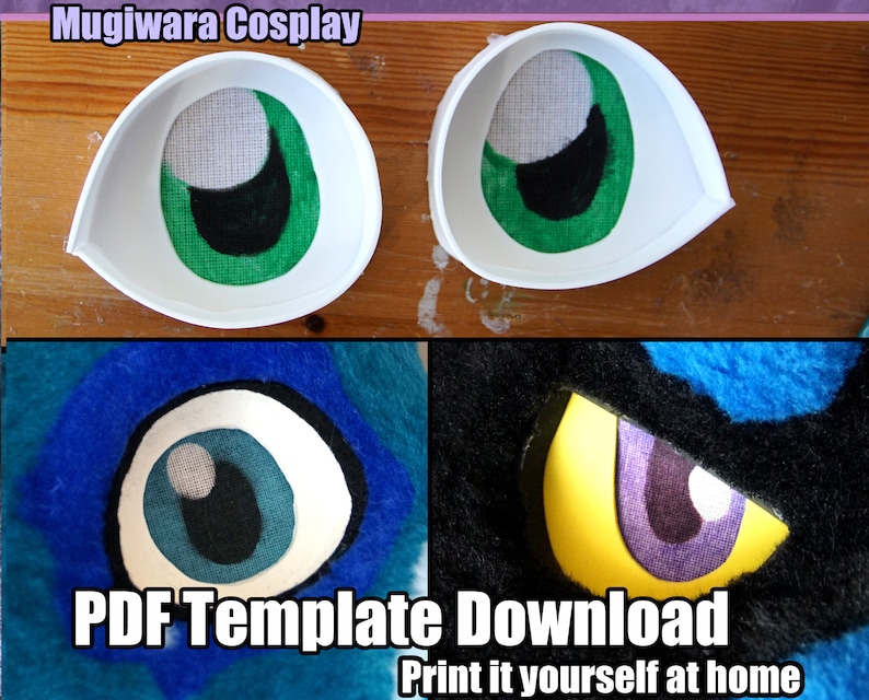 DIGITAL Toony Eye Templates for Fursuits PDF Download - Etsy