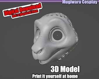 Goat 3D-model STL Fursuit Head Base for 3D-printing | For Pla/Petg + Tpu printing
