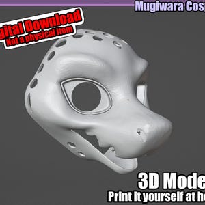 Wickerbeast 3D-model STL Fursuit Head Base for 3D-printing