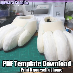DIGITAL Sergal Foam Feet Base Template for Fursuits - PDF Download