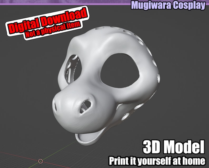 Angel Dragon 3dmodel STL Fursuit Head Base for 3dprinting Etsy UK