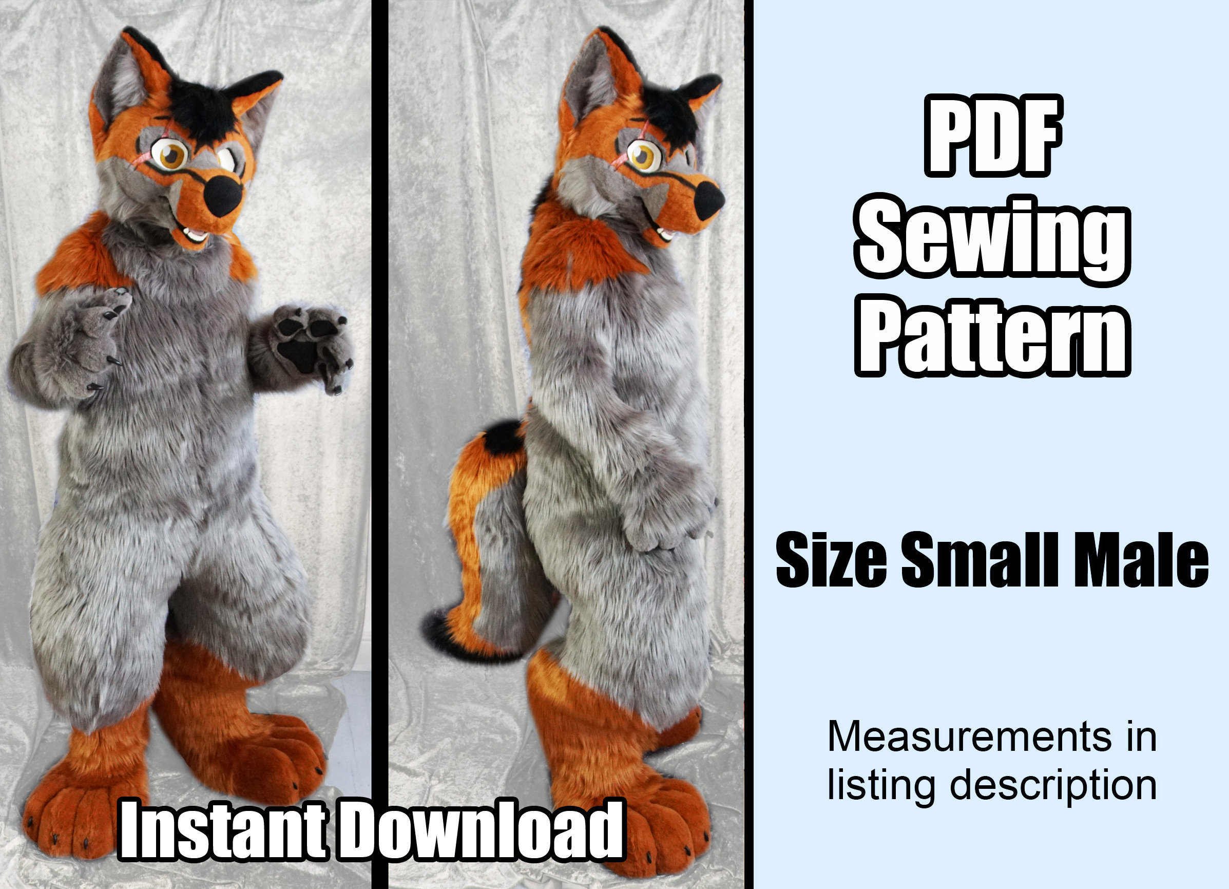 DIGITAL Digitigrade Bodysuit Pattern for Fursuits PDF Etsy