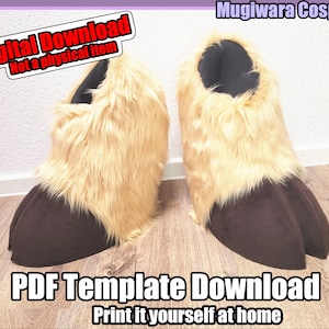 DIGITAL Digitigrade Fursuit Feet Hooves Paws Pattern for Fursuits - PDF Download