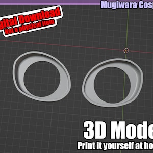 Toony Fursuit Follow-Me Eyes 3D-Model STL For 3D-printing