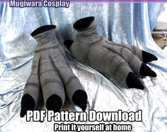 DIGITAL Bird Sock Paws Pattern for Fursuits - PDF Download