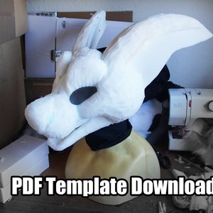 DIGITAL Manokit Foam Head Base Pattern/Template for Fursuits - PDF Download