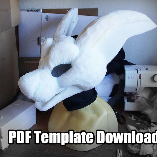 DIGITAL Manokit Foam Head Base Pattern/Template for Fursuits - PDF Download