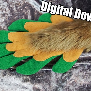 DIGITAL Tail Feathers Pattern for Fursuits - PDF Download
