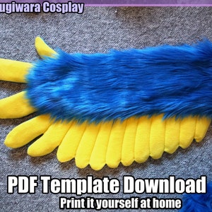 DIGITAL Bird Wings Pattern for Partial Fursuits - PDF Download