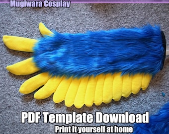 DIGITAL Bird Wings Pattern for Partial Fursuits - PDF Download