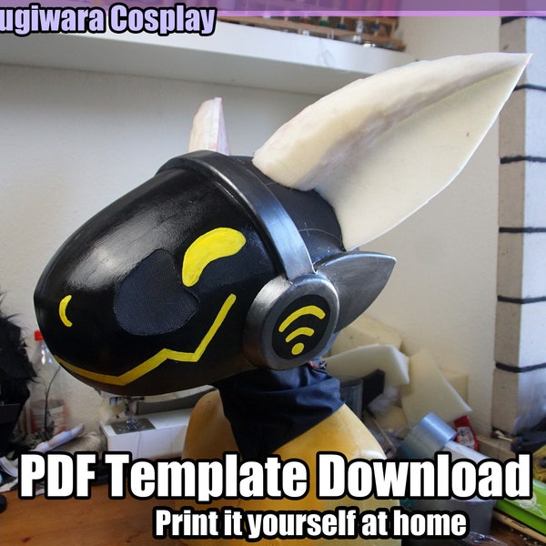 DIGITAL Protogen Head Base Template for Fursuits - PDF Download