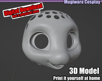 Kemono 3D-model STL Fursuit Head Base for 3D-printing