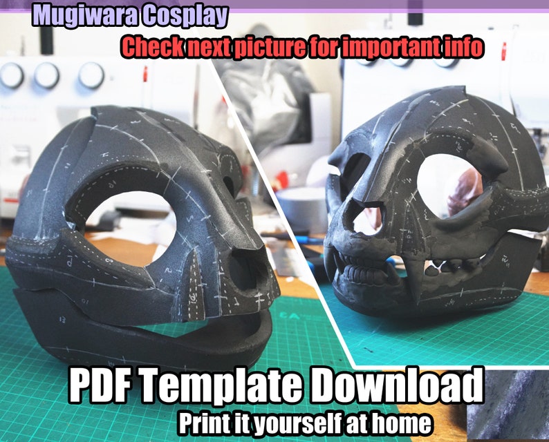 DIGITAL Foam Cat Skull Base for Fursuits - PDF Download 