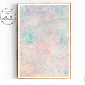Abstract Watercolor Wall Art: Light Pink, Blue and Pastel Print (Digital Download)