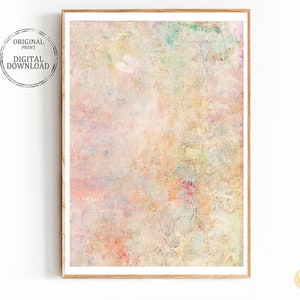 Abstract Watercolor Print: Pastel wall art - Pink Sky Cloud Art (Digital Download)