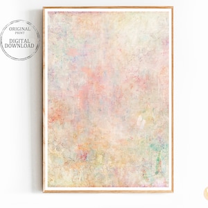 Abstract watercolor Wall art Printable Pink blue purple Pastel Sky cloud Print Neutral poster large Above bed bedroom decor Digital download