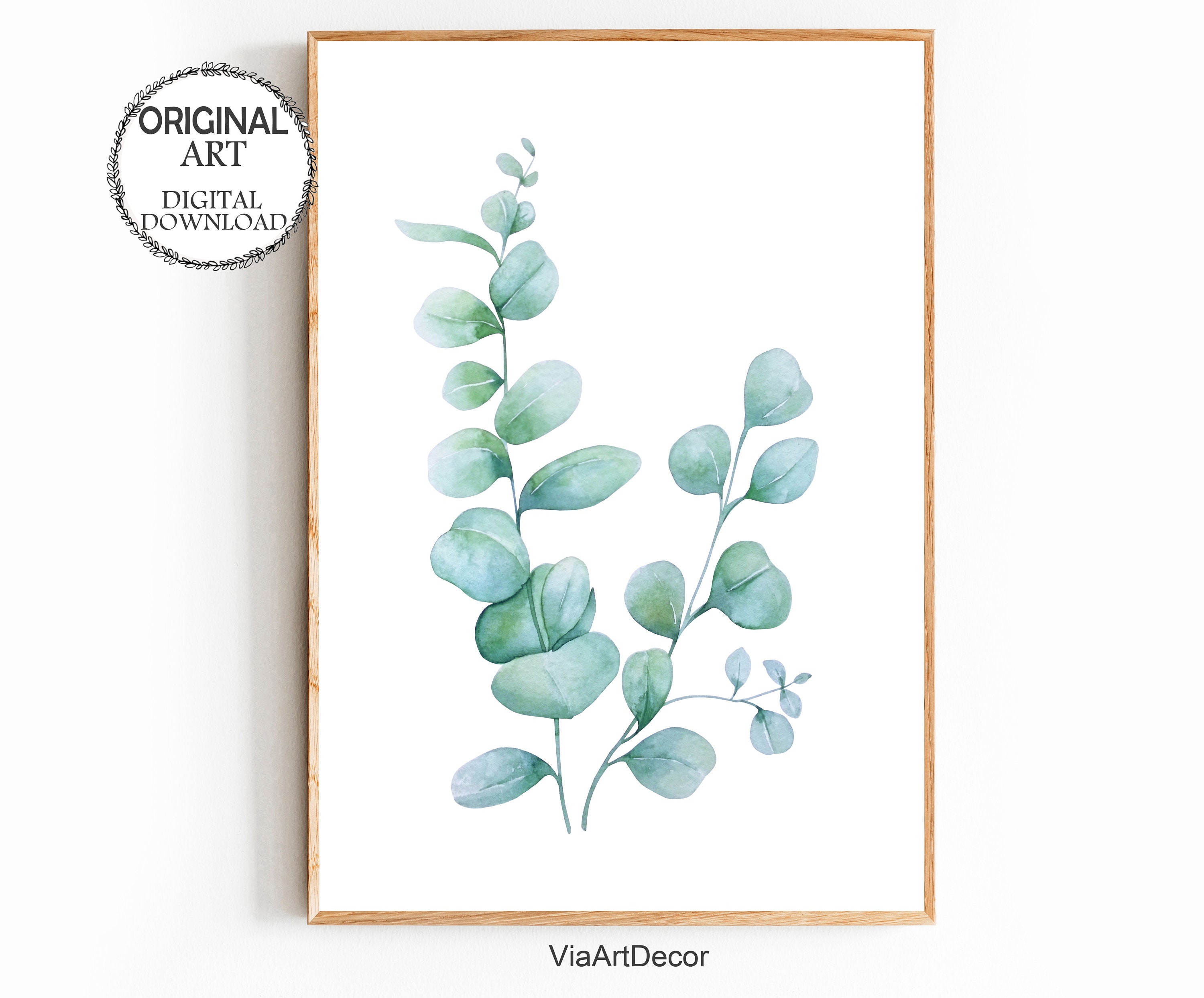 Prints Wall Hangings Silver Dollar Eucalyptus Printable Digital