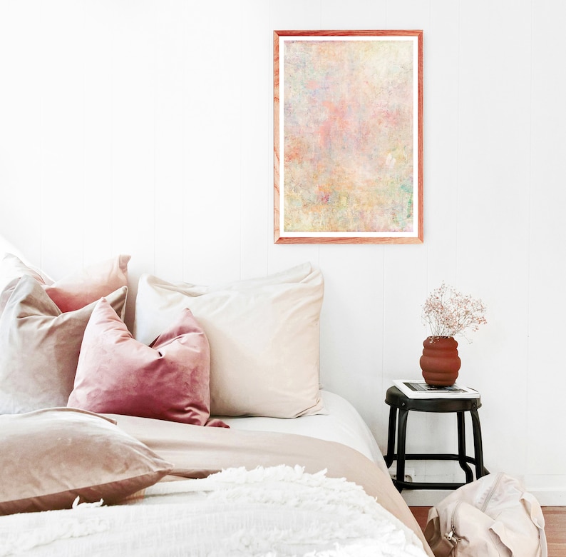 Abstract Watercolor Wall Art Printable Pink Blue Purple Pastel Etsy