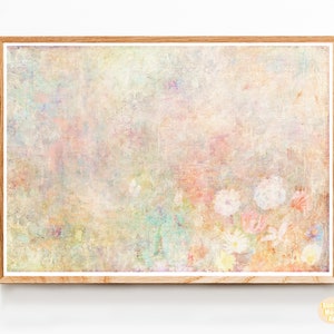 Pastel Watercolor Print: Landscape floral Abstract wall art (Digital Download)