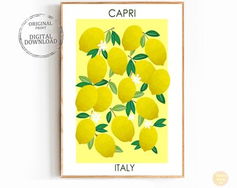 Botanical prints Printable poster Kitchen wall decor Modern art prints Large Wall art, Poster Art prints Lemon decor, Digital download