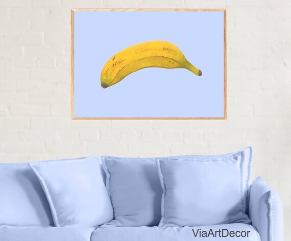 frokost ketcher Strømcelle Banana Printable Wall art Modern Kitchen decor print Fun Fruit | Etsy