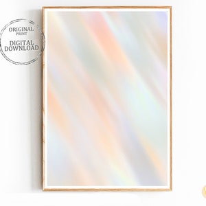 Abstract watercolor art print  Large scale art Printable Pink blue purple Pastel wall art Neutral poster Above bed bedroom Digital download
