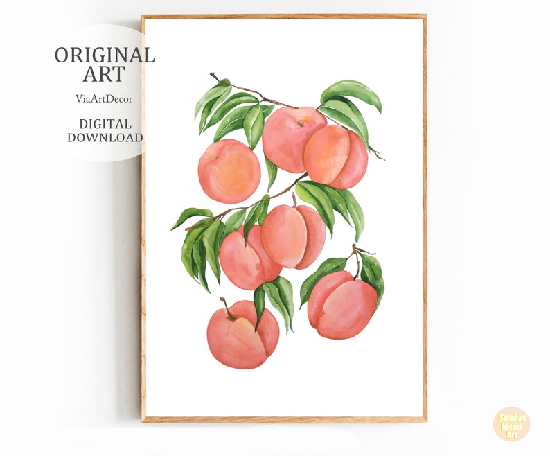 Botanical prints Printable poster Kitchen wall decor Fruit art prints Large Wall art, Poster Art prints Boho wall art, Digital download image 1