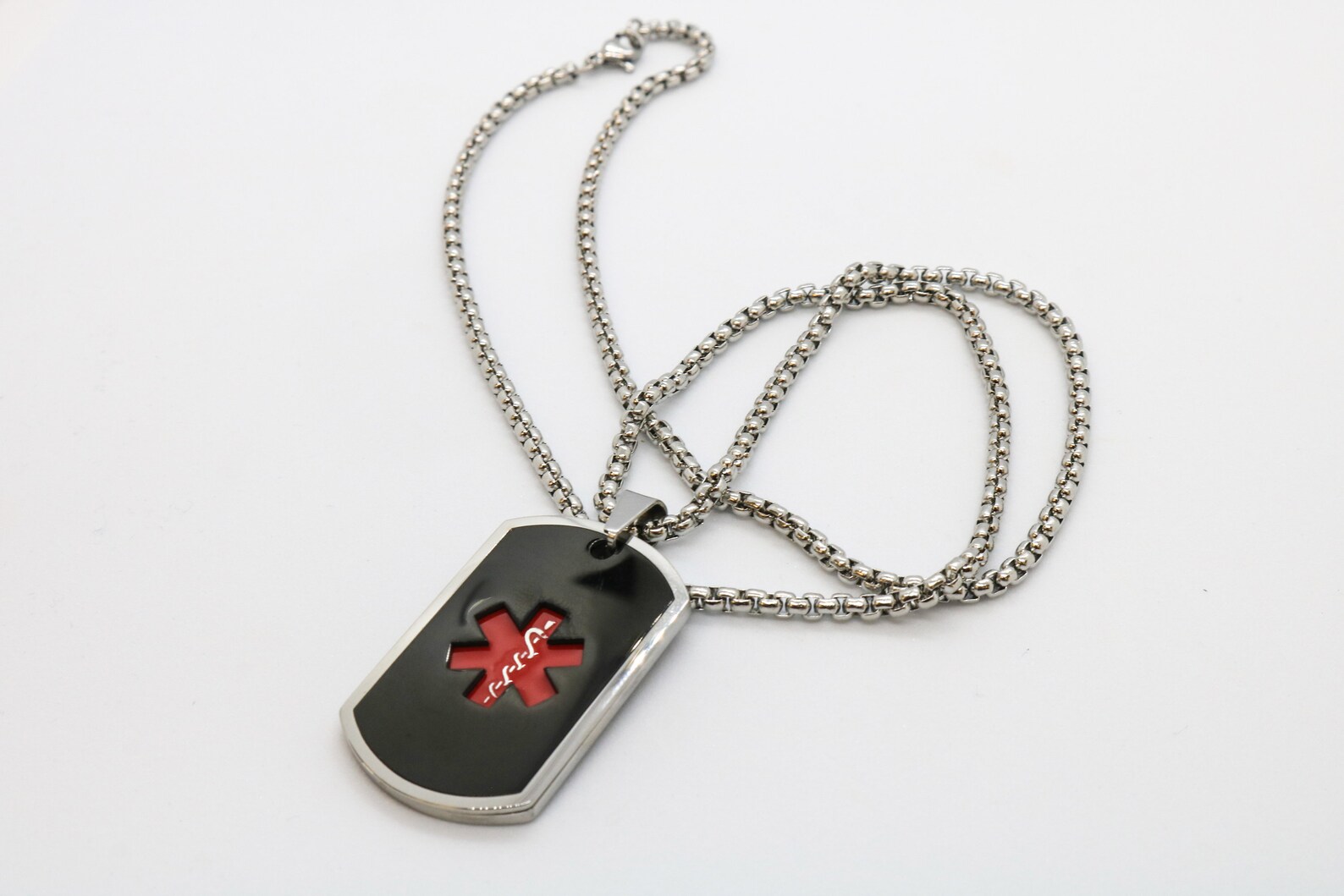 Medical ID Chain Necklace with chain Etsy