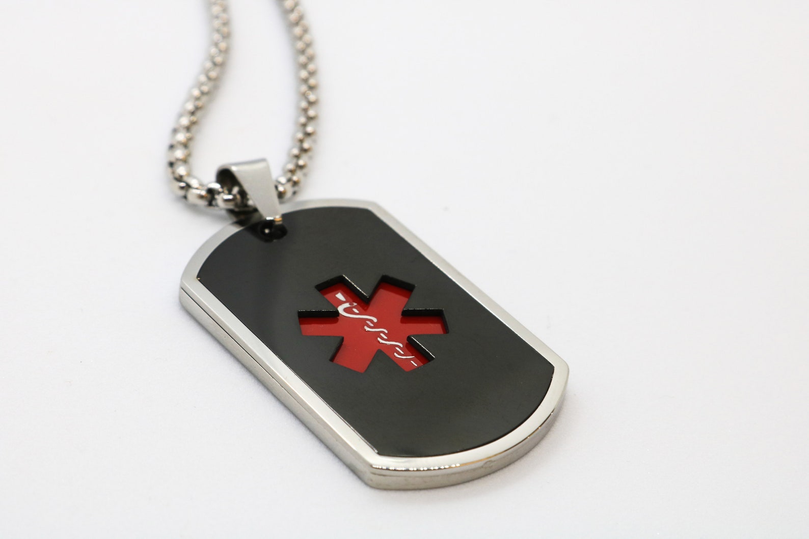 Medical ID Chain Necklace with chain Etsy