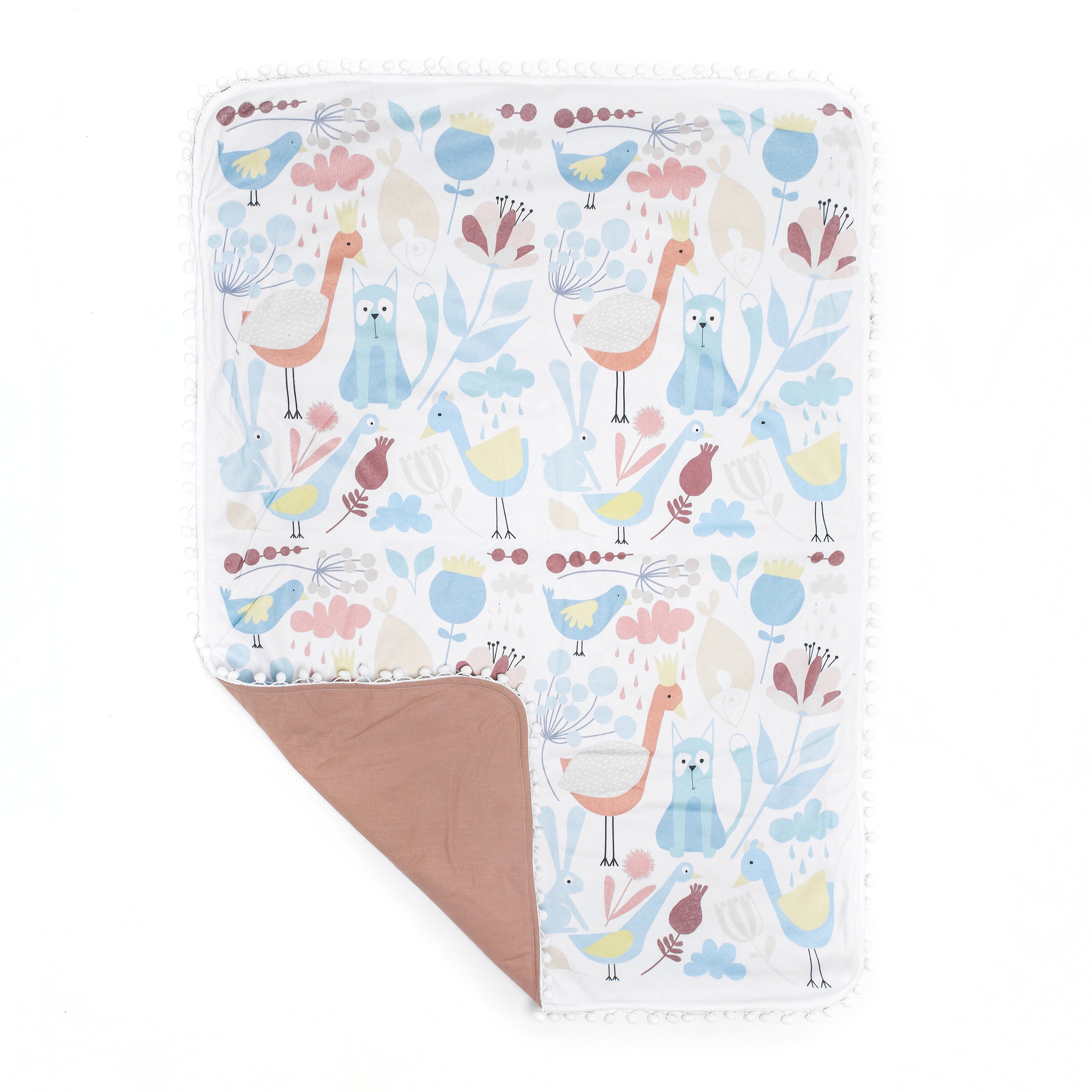 Soft Baby blanket with Kids&Bees unique fabric design/ Soft Etsy