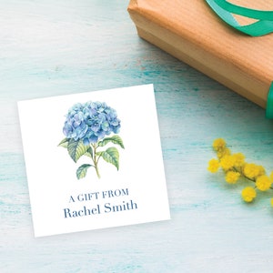 Personalized Hydrangea Enclosure Cards