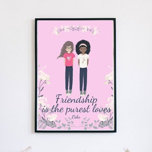 Custom Friendship Portrait | Friends Illustration | Personalized Friendship  Portrait | Illustration Friend Portrait | Gift for birthday