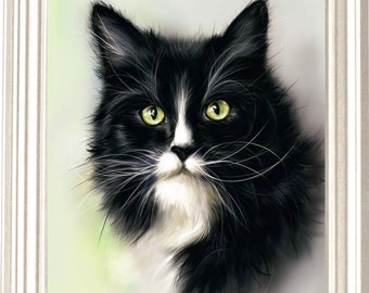 Custom Watercolor Pet Portrait, Pet Painting, Pet Portrait, Custom Pet Portrait, Custom Cat Portrait,  Watercolor Drawing