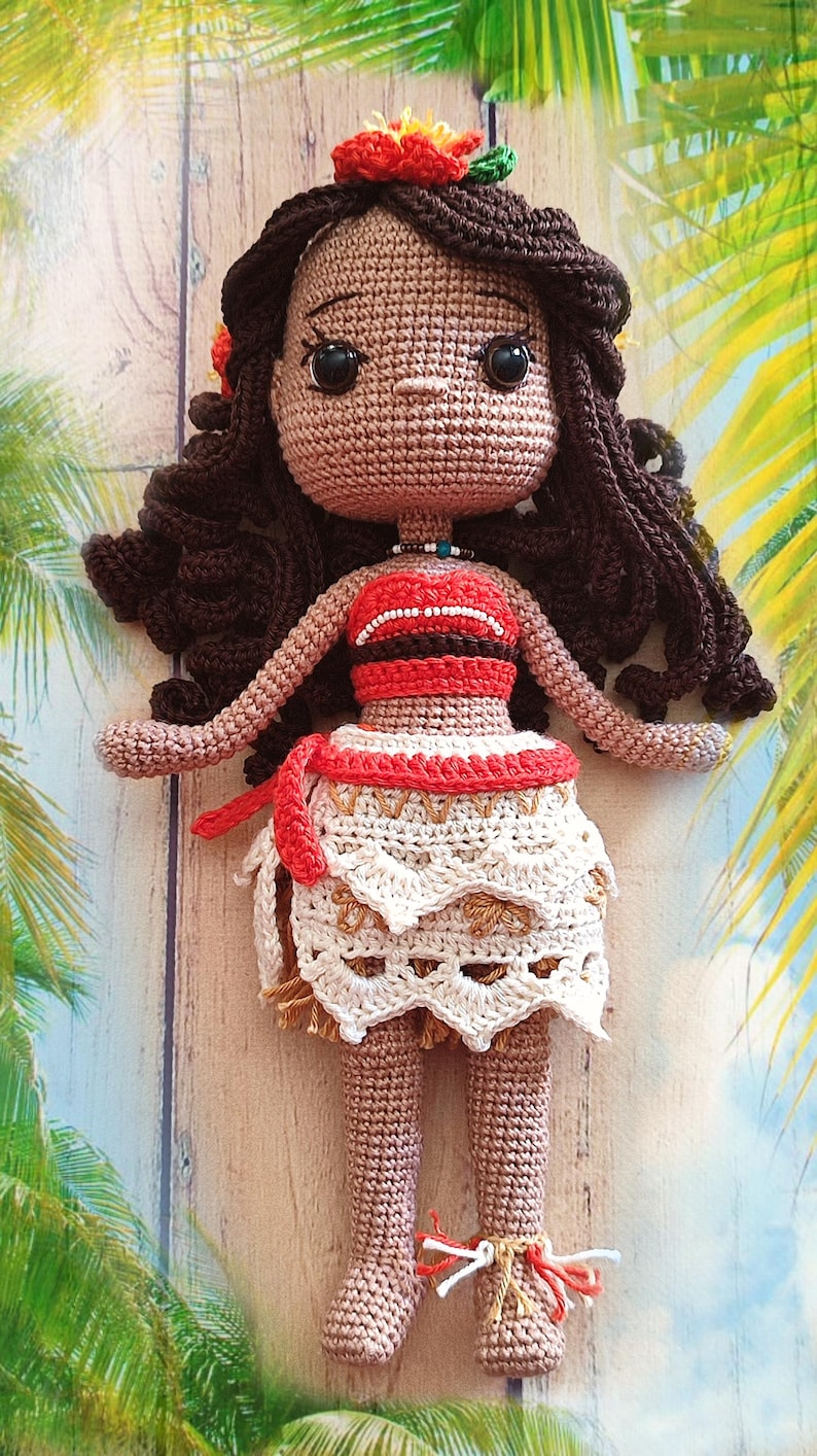 Amigurumi Moana Doll, Crochet Moana pdf
Amigurumi Moana Pattern – PDF with Photo & Video Tutorial