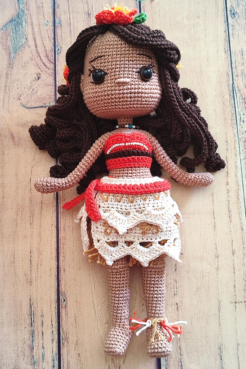 Moana Crochet Doll
Amigurumi Moana Pattern – PDF with Photo & Video Tutorial