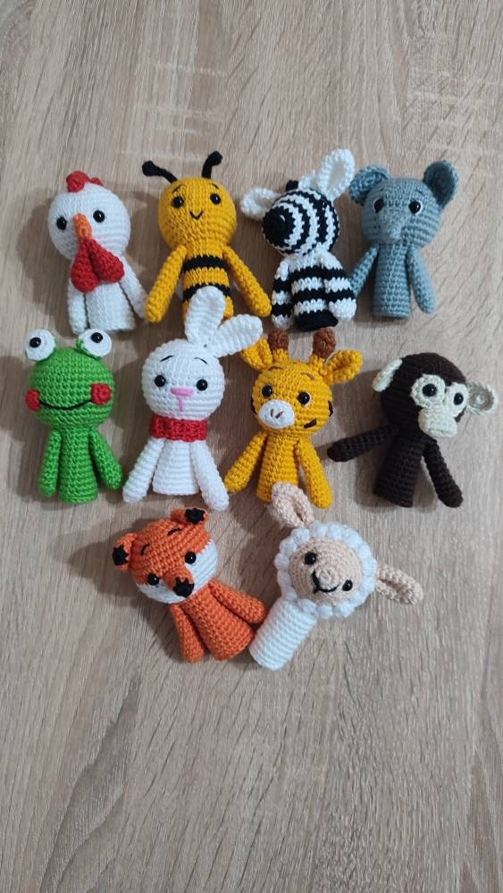 Finger Puppets Crochet Finger Puppets Farm Animals Puppets Etsy UK