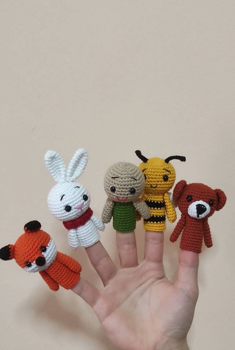 Finger Puppets Crochet Finger Puppets Farm Animals Puppets Etsy