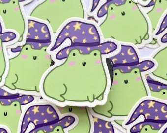 Magical Frog Vinyl Sticker | Cute Tiny Animal Durable Waterproof Laptop Decal