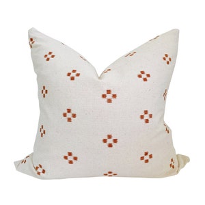 GARAGE SALE, Samples or Defects Throw Pillow Cover, Rust Taupe Peach Pillow, Modern Farmhouse Pillow, Boho Pillow, Decorative Soft Cotton