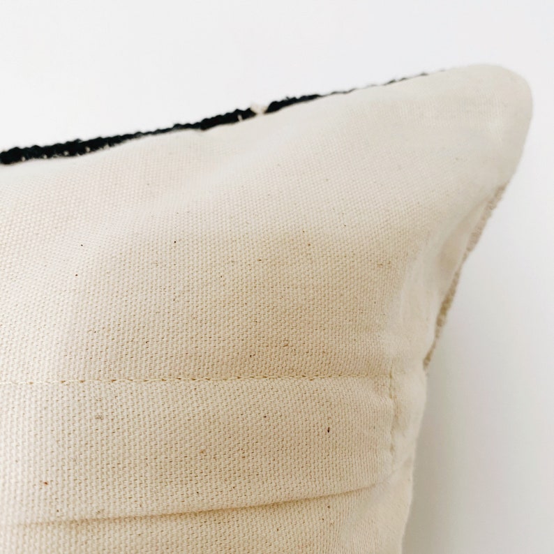 Kilim Pillow cover, 18x18 Modern Kilim Cushion cover, Black & Cream Pillow, Bohemian Pillow, Decorative Pillow, Aztec Pillow, Boho pillow image 6