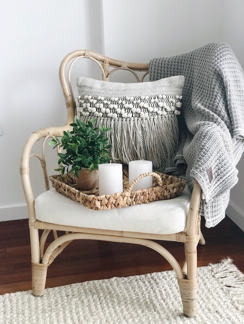 Bohemian Pillow Cover Boho Throw Pillow Cover 18x18 Neutral Etsy