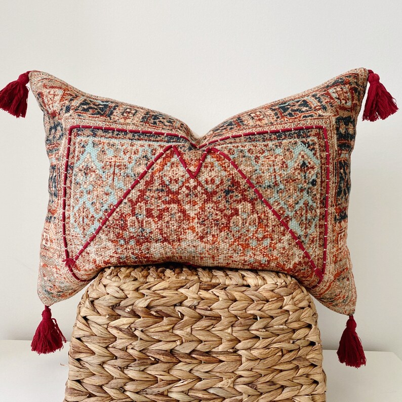 Lumbar Pillow Lumbar Boho Pillow Kilim Pillow Bohemian Etsy