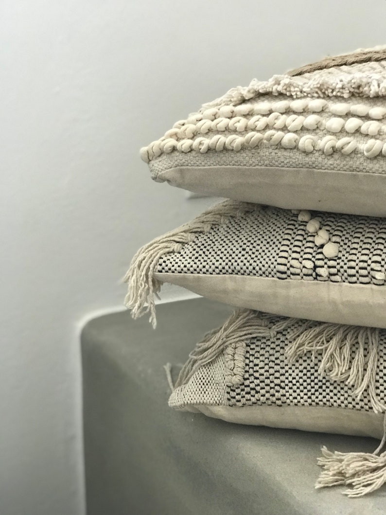 Bohemian Pillow cover Boho Throw Pillow cover 18x18 Neutral Etsy