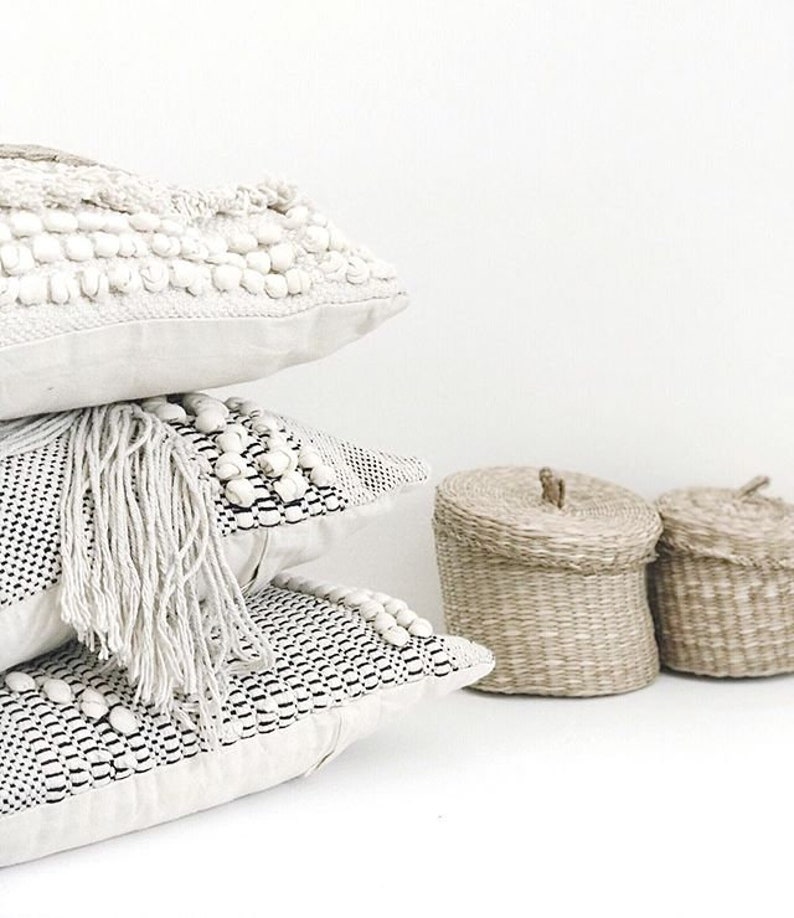 Bohemian Pillow Cover Boho Throw Pillow Cover 18x18 Neutral Etsy