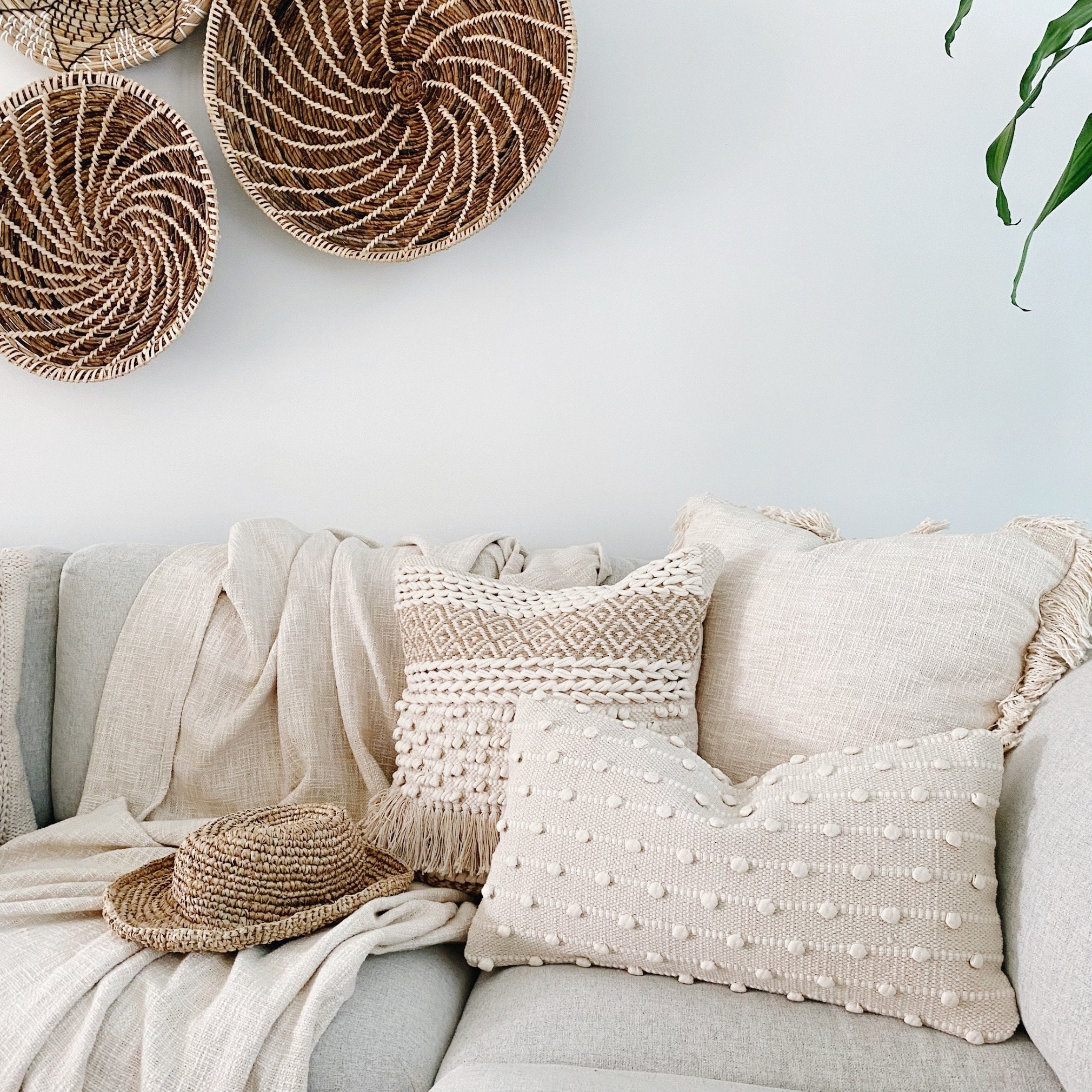 Handwoven Bohemian Pillow Boho Pillow Cover Fringe Bohemian Pillow Jute Pillow Boho Throw Pillow Cover Farmhouse Cream Neutral Pillow Etsy Canada