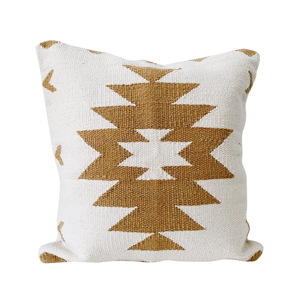 Kilim Pillow cover, 18x18 Modern Kilim Cushion cover, Sand & Cream Pillow, Bohemian Pillow, Decorative Pillow, Aztec Pillow, Boho pillow